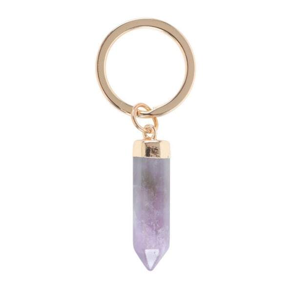 Something Different Semi Precious Crystal Amethyst Keyring