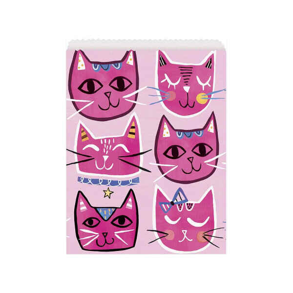 Unique Party Cat Paper Party Bags (Pack of 8)