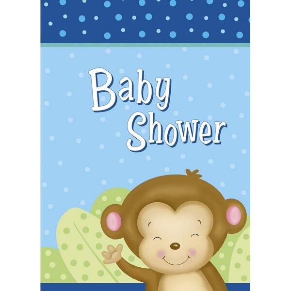 Unique Party Monkey Baby Shower Invitations (Pack of 8)