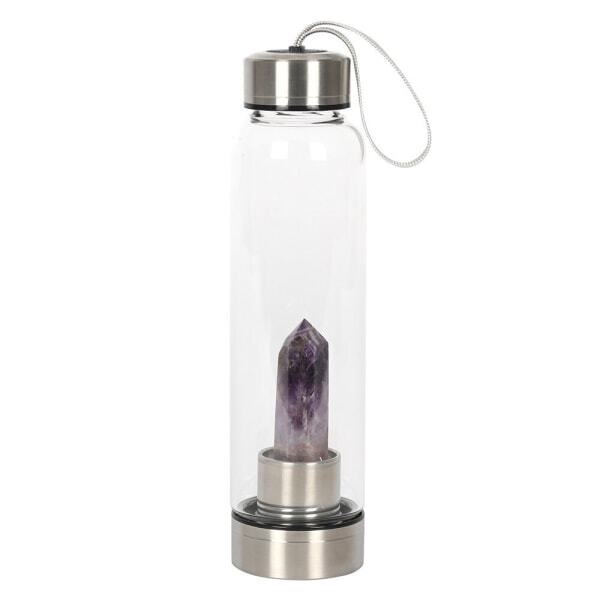 Something Different Amethyst Glass Water Bottle