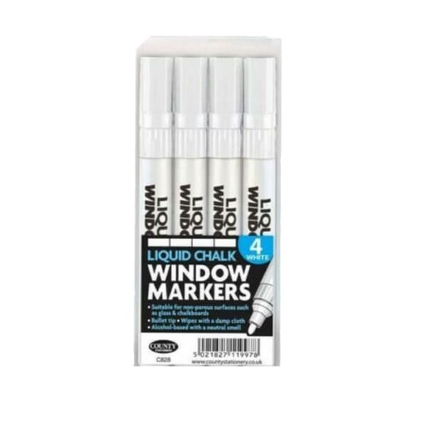 County Stationery Chalk Marker (Pack of 4)