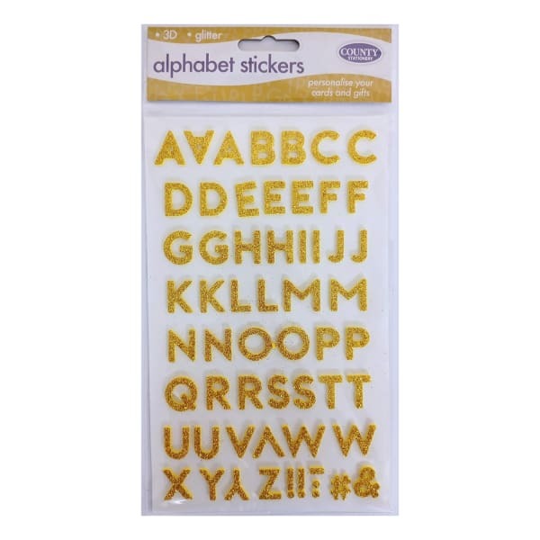 County Stationery Alphabet Sticker Sheet (Pack of 12)