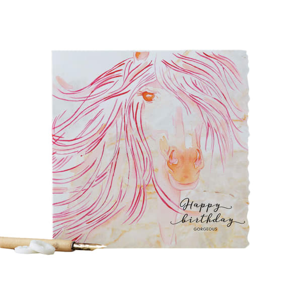 Deckled Edge Fanciful Dolomite Birthday Card