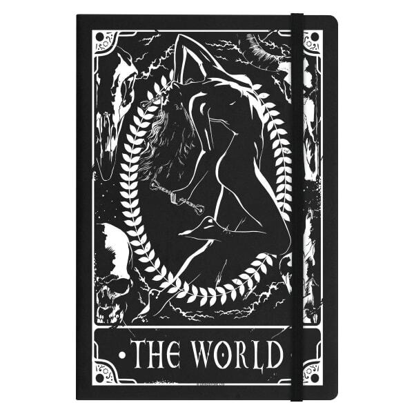 Deadly Tarot The World A5 Hard Cover Notebook