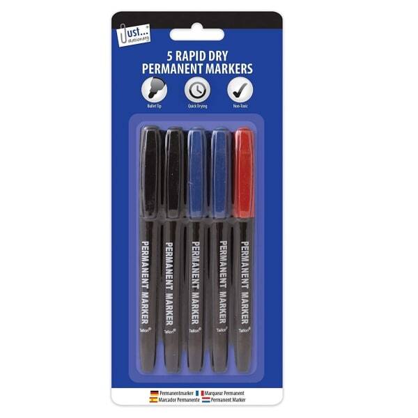 Just Stationery Permanent Marker (Pack of 5)