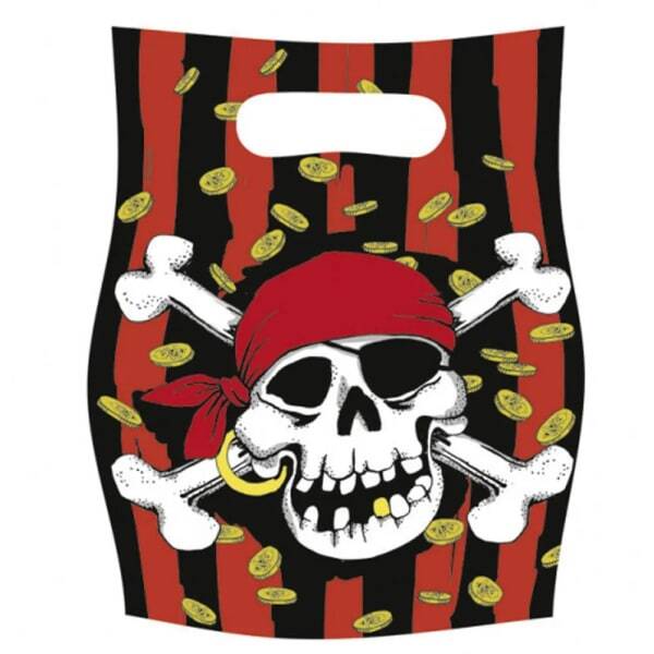 Amscan Pirate Lolly Jolly Roger Party Bags (Pack of 6)