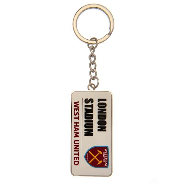 West Ham United FC Street Sign Metal Keyring