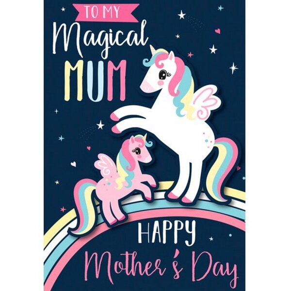 Eurowrap Unicorn Mothers Day Card