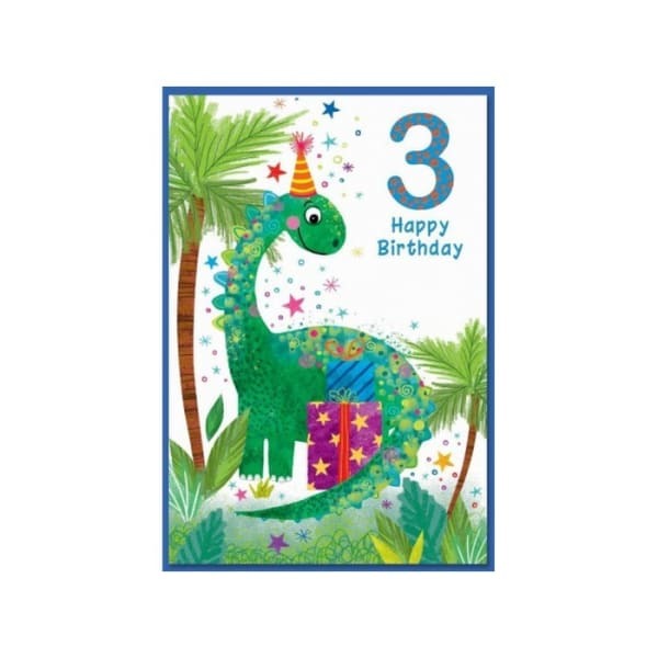 Simon Elvin 3rd Birthday Card (Pack of 6)