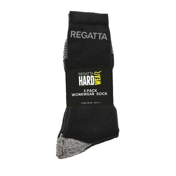 Regatta Hardwear Mens Workwear Socks (Pack Of 3) (6-11)