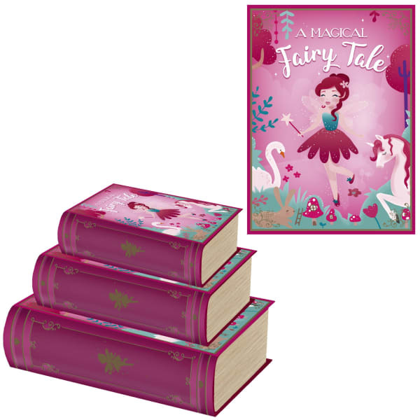 Eurowrap Fairy Tale Book Box (Pack of 3)