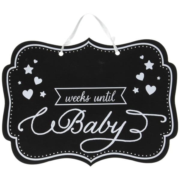 Amscan Weeks Until Baby Shower Chalkboard Sign