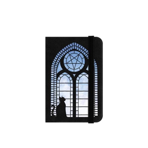 Grindstore Black Cat Fenestra Mini Black Notebook