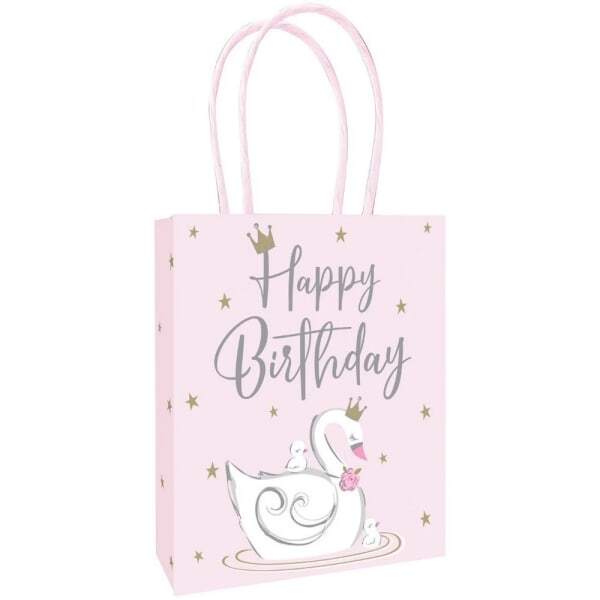 Unique Party Swan Princess Birthday Gift Bag (Pack of 3)