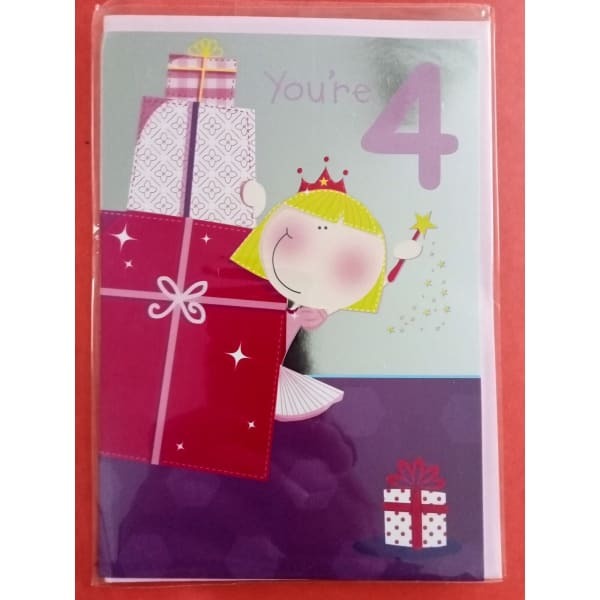 Simon Elvin Fairy Princess 4th Birthday Card