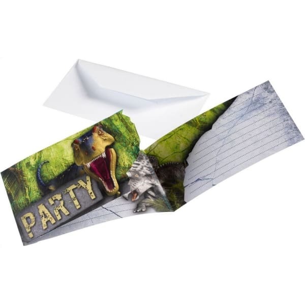 Amscan Dinosaur Attack Invitations (Pack of 8)