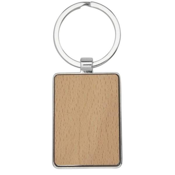 Avenue Mauro Rectangular Beech Wood Keyring