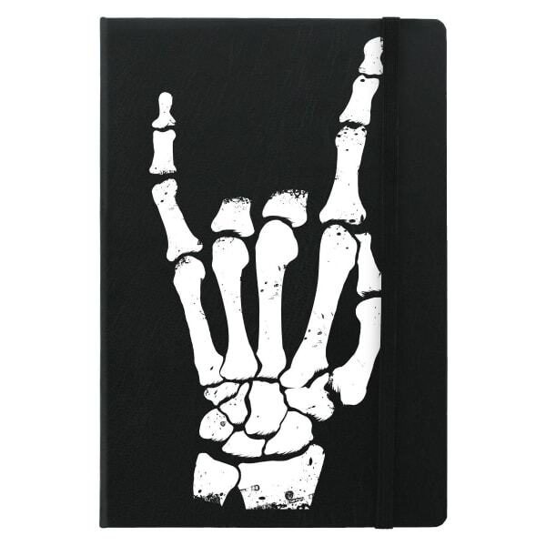 Grindstore Skeleton Rock Hand A5 Hard Cover Notebook