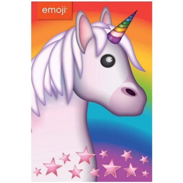 Emoji Stars & Unicorn Birthday Card