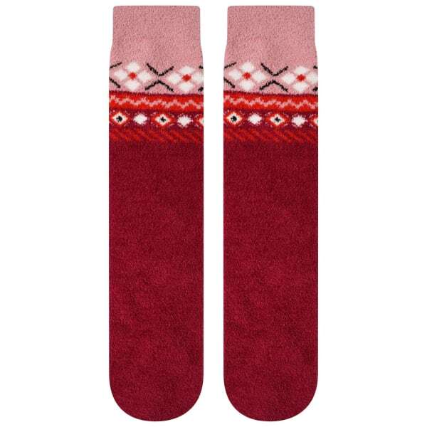 Dare 2B Adult Festivity Fair Isle Fluffy Christmas Socks