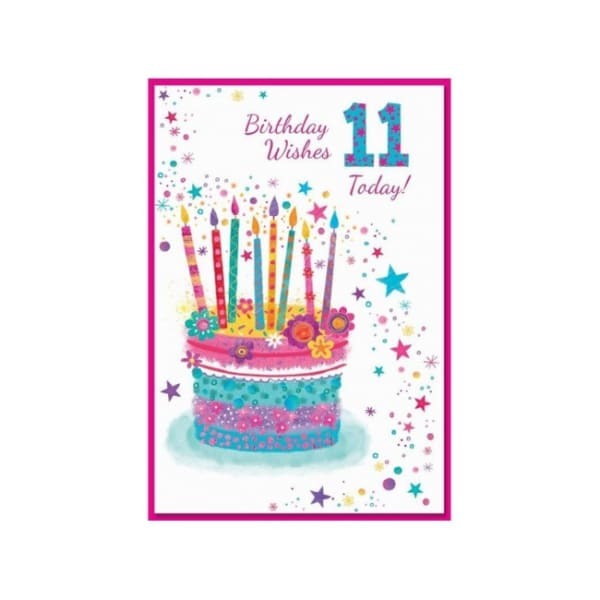 Simon Elvin 11th Birthday Card (Pack of 6)