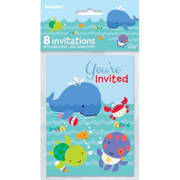 Unique Party Under The Sea Invitations (Pack of 8)