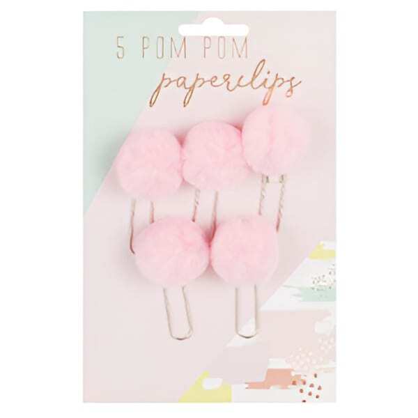 Pom Pom Paper Clips (Pack of 5)