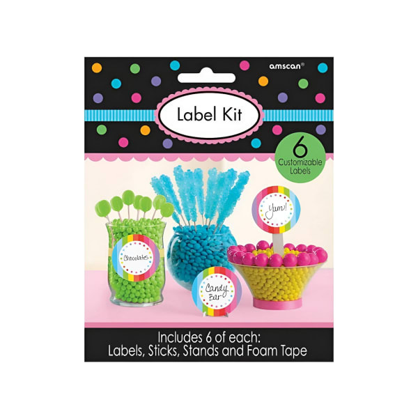 Amscan Candy Buffet Scalloped Labels Set