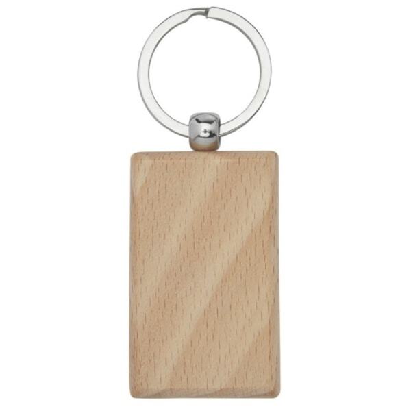 Bullet Gian Rectangular Beech Wood Keyring