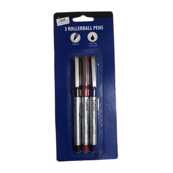 Just Stationery Rollerball Pen (Pack of 3)