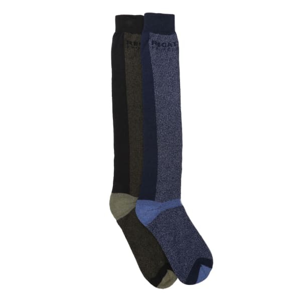 Regatta Mens Pro Assorted Designs Boot Socks Set (Pack of 2)