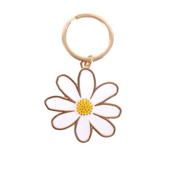 Something Different Spring Time Daisy Enamel Keyring