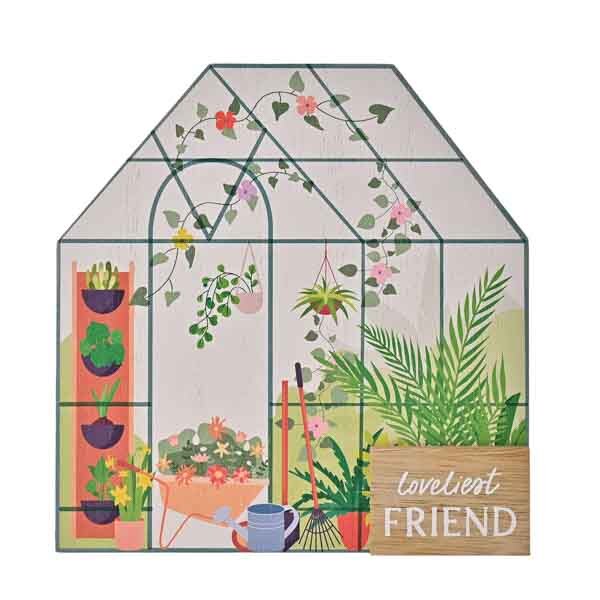 The Cottage Garden 3D Greenhouse Plaque 'Friend'