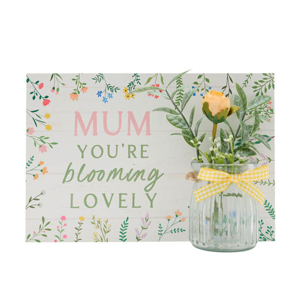 The Cottage Garden Jar Plaque 'Mum'