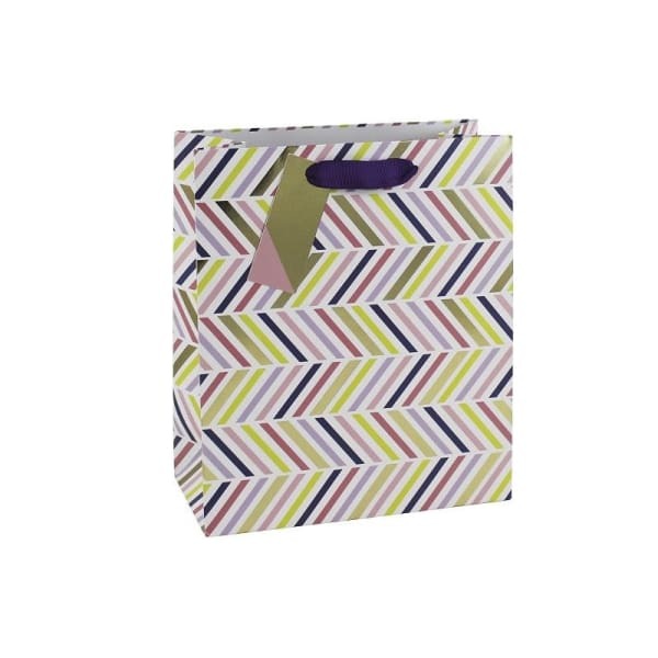 Eurowrap Chevron Gift Bag (Pack of 6) (M)