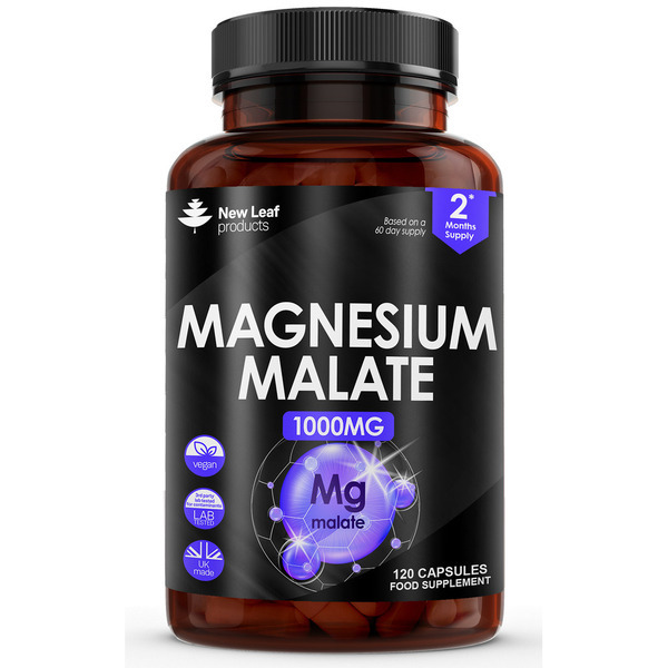 New Leaf Magnesium Malate 120 High Strength Capsules 1000mg