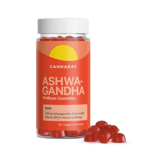 Cannaray Ashwagandha Gummy 300mg (60 count) - Apple