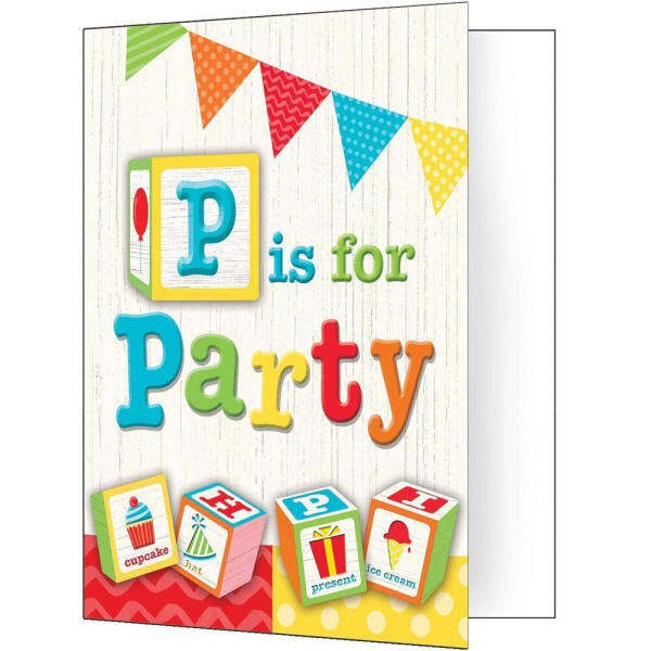 Creative Party 1st Birthday Invitations (Pack of 8)