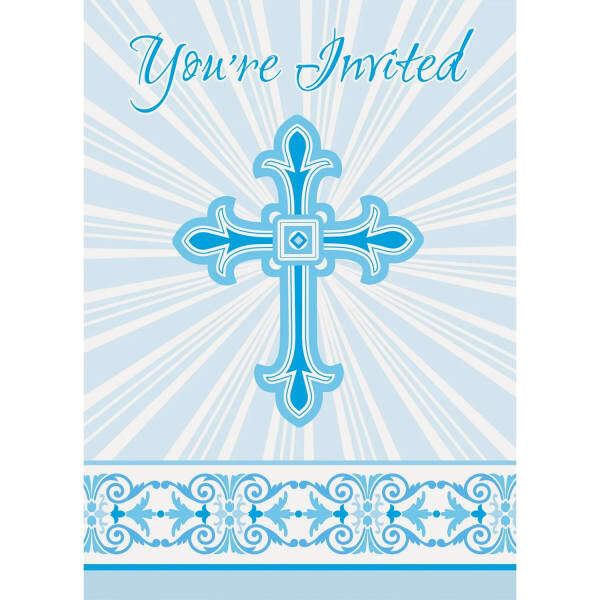 Unique Party Baptism/Christening Thank You Card (Pack of 8)