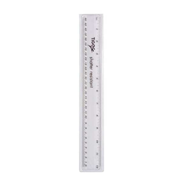 Tiger Stationery Plastic Rulers (Pack of 12) (30cm)