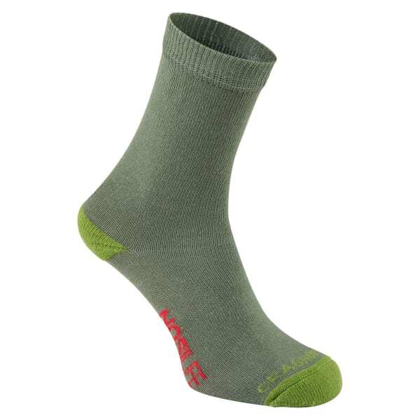 Craghoppers NosiLife Kids Twin Pack Socks (UK 11 - Youth 2)