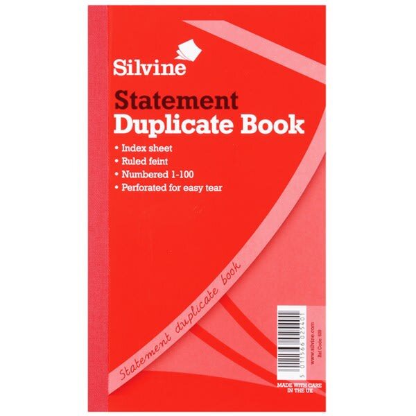 Silvine Large Feint 200 Sheets Statement Book (Pack Of 6)