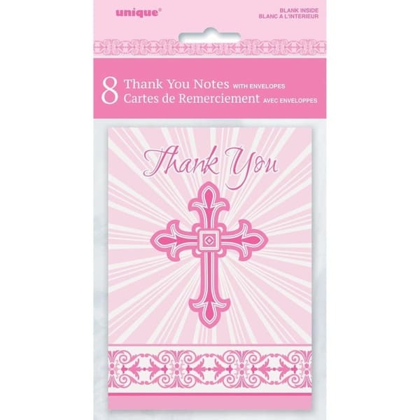 Unique Party Radiant Cross Thank You Card (Pack of 8)