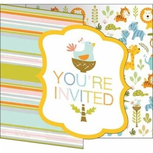 Creative Party Jungle Animals Invitations (Pack of 8)