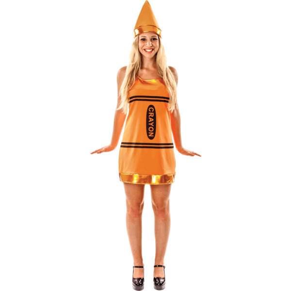 Orion Costumes Womens Orange Crayon Fancy Dress X-Large