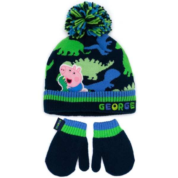 Peppa Pig Kids George Pig Hat And Gloves Set