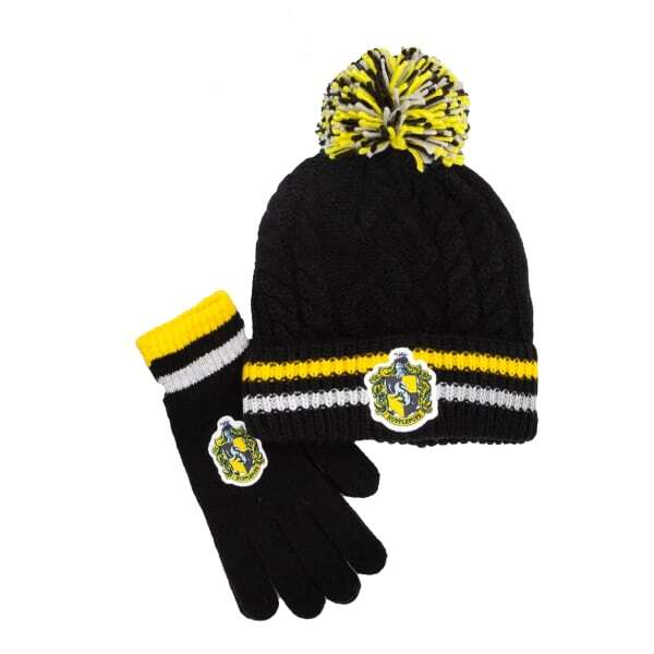 Harry Potter Kids Hufflepuff Hat And Gloves Set