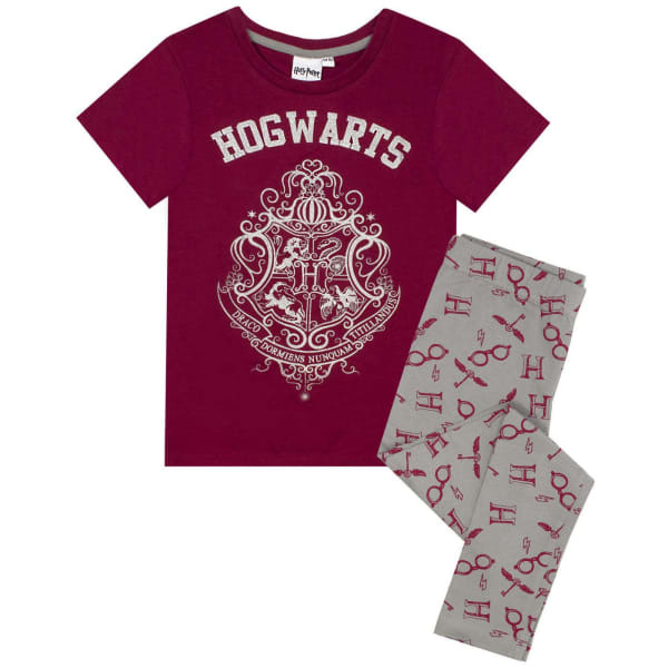 Harry Potter Girls Hogwarts Crest Pyjama Set (7-8 Years)