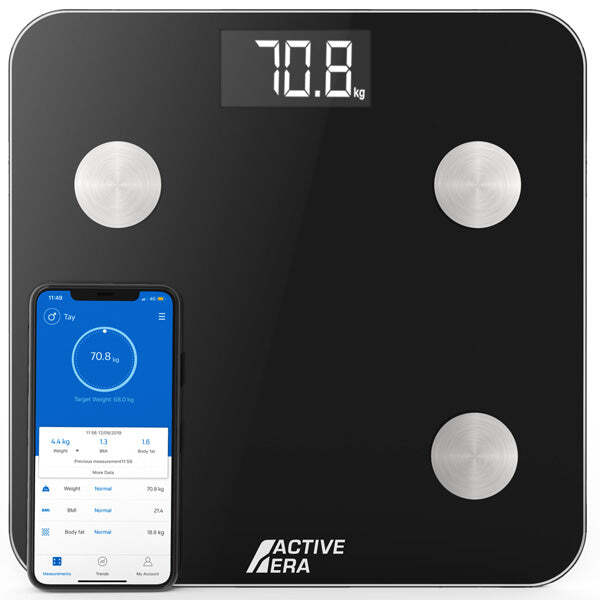 Active Era Body Fat Scales - Bluetooth + 15 Extra Features