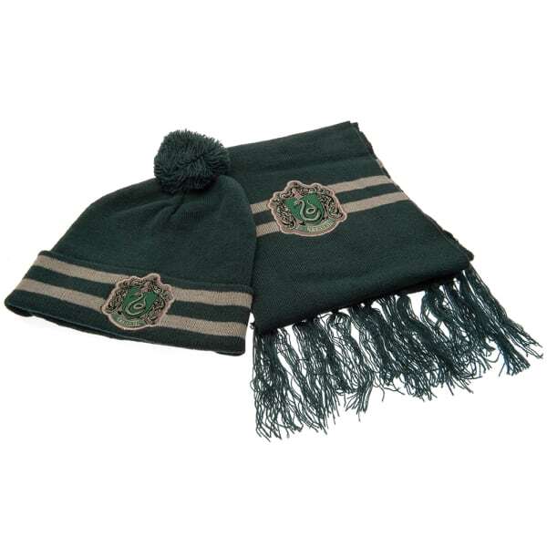 Harry Potter Kids Slytherin Hat And Scarf Set